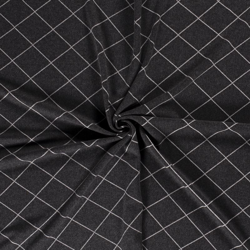 Tissu Carreaux Noir