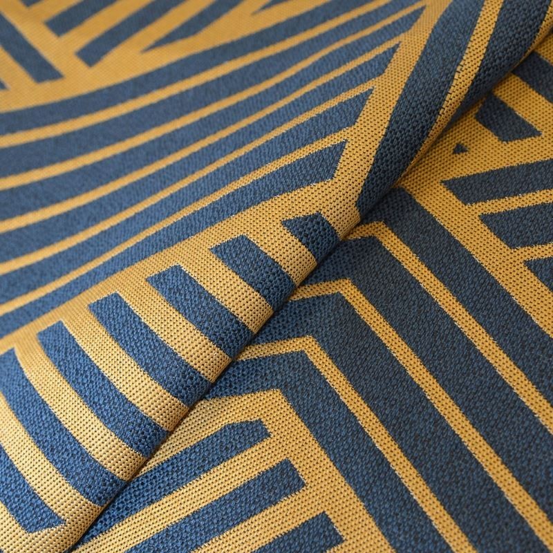 Tissu Jacquard Géométrique Smart Ambre