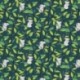 Tissu Cretonne Imprimé Koala Vert