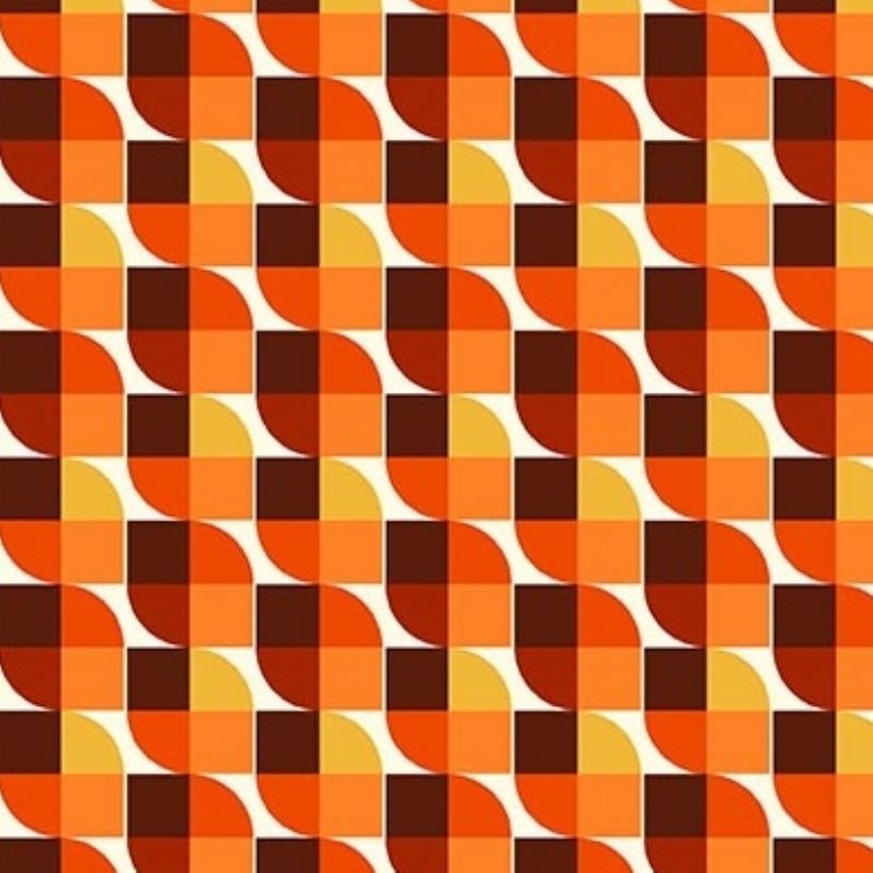 Tissu Cretonne Imprimée Joplin Orange