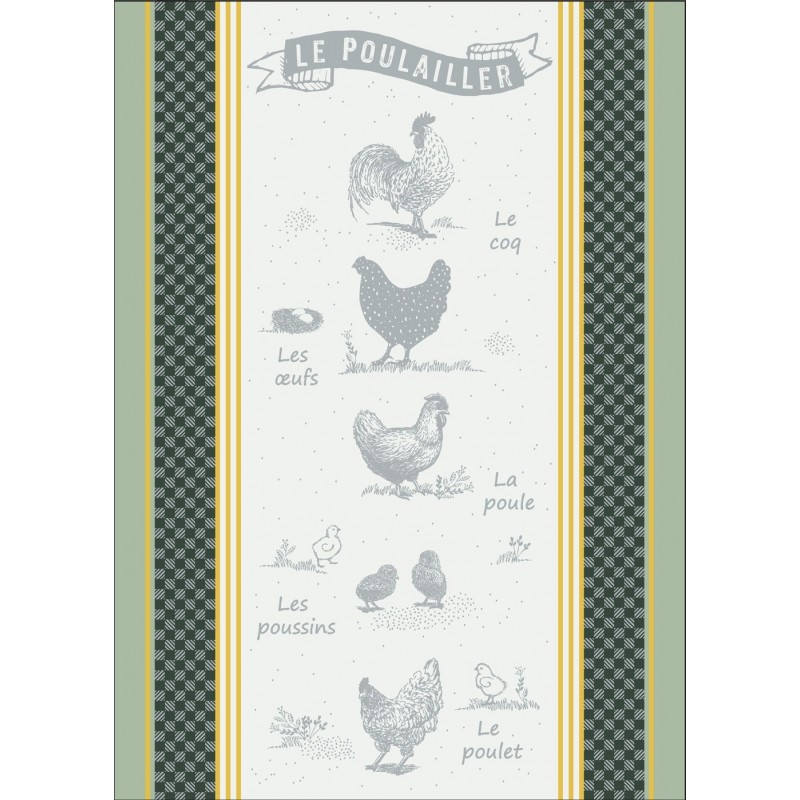 Torchon Poulailler Vert