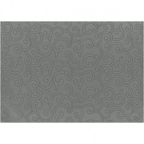 Set De Table Pvc Simili Supérieur Volutes Taupe