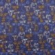 Tissu Cretonne Face Imprimé Bleu 