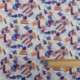 Tissu Cretonne Porcelaine Imprimé Blanc 