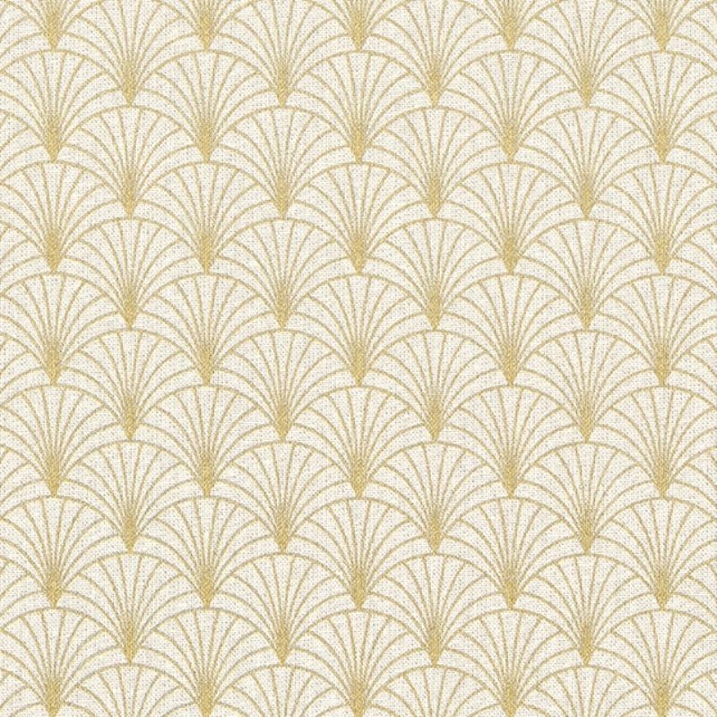 Tissu Demi Panama Art Deco Paillette Or 