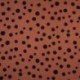 Tissu Viscose Imprimé Pois Terracotta 