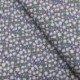Tissu Coton Imprimé Fleur Fond Bleu