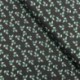 Tissu Coton Imprimé Feuille Fond Noir