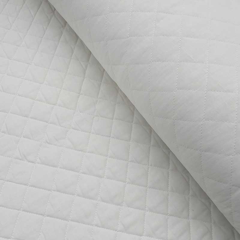 Tissu Matelassé Double Face Blanc