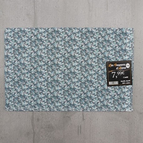Coupon de Tissu Anna Bleu 140x145 cm