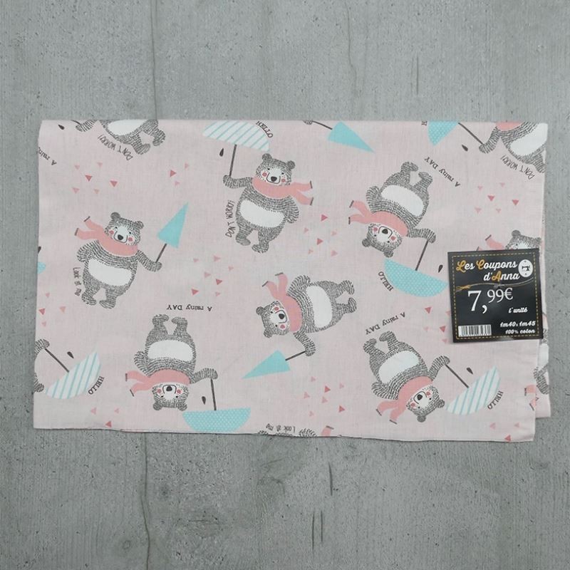 Coupon De Tissu Fleuri - Multicolore - Au Mètre - Fibre Mélangée - Neuf