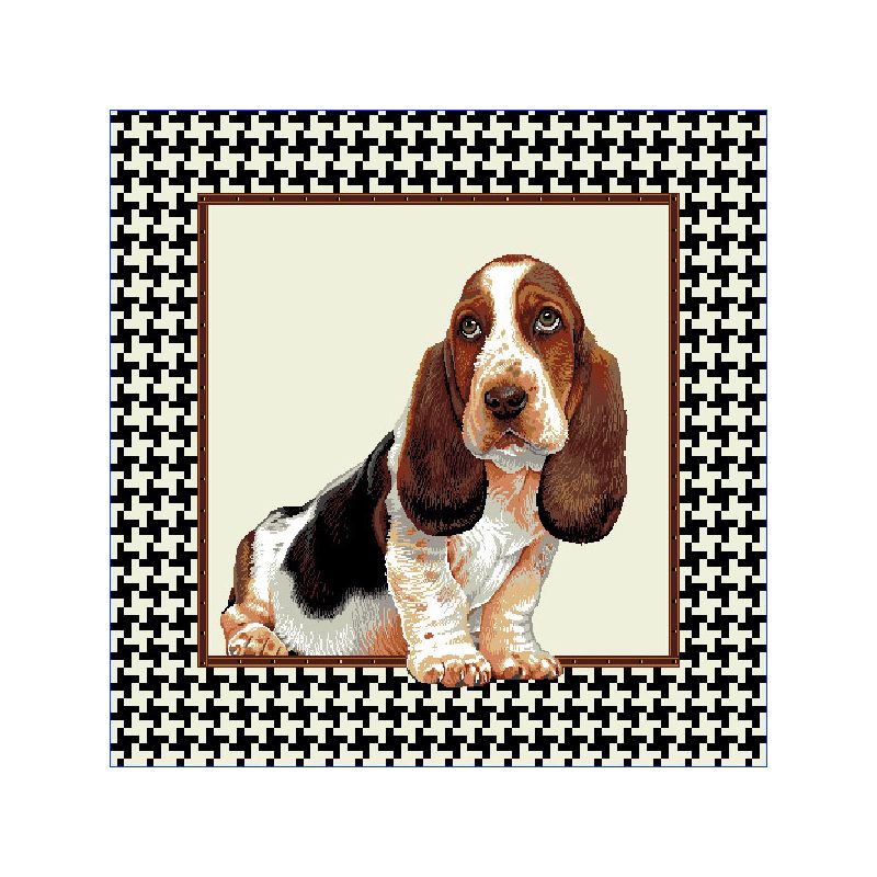 Coupon Chien Basset 45x45 cm