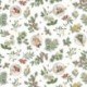 Tissu Noël Imprimé Gui Blanc vert 