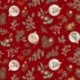 Tissu Noël Imprimé Gui Rouge 