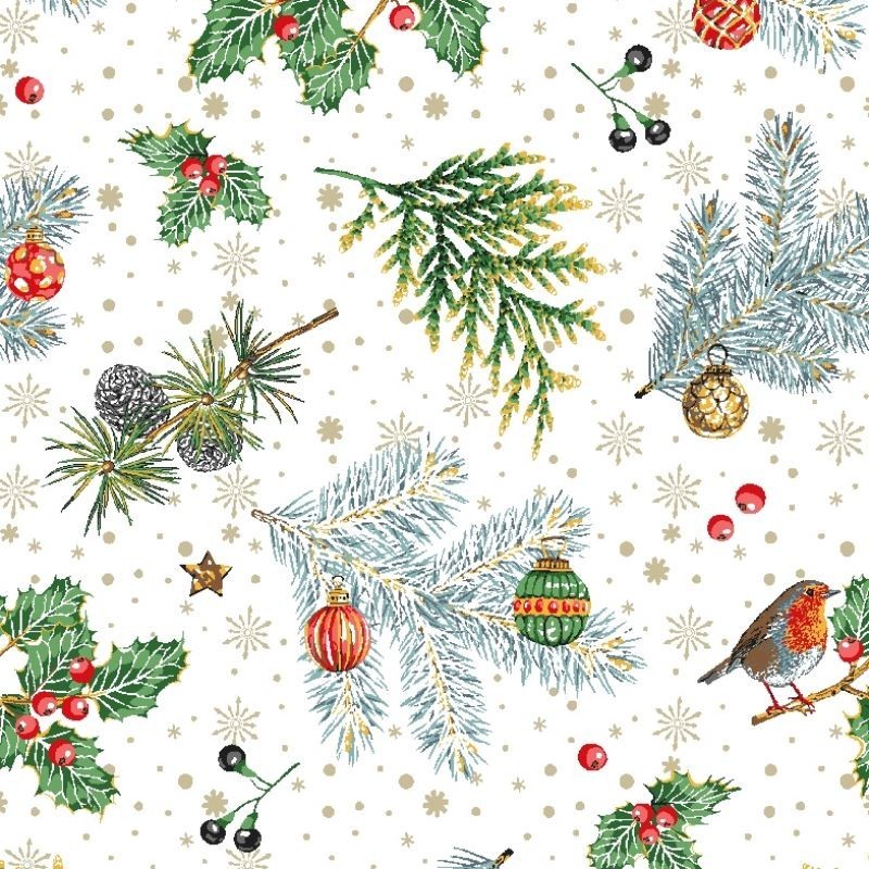 XZNGL Papier toilette couleur motif de Noël Tissu imprimé de sapin de Noël  Père Noël 