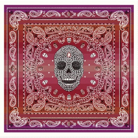 Coupon de Tissu West Rouge  48x48 cm 