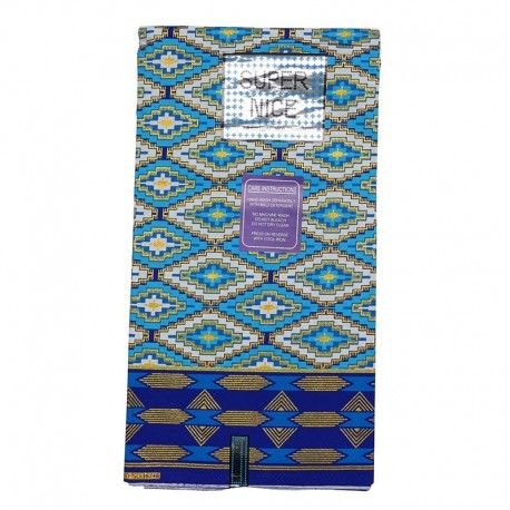 Coupon Super Nice Lurex Motif bleu