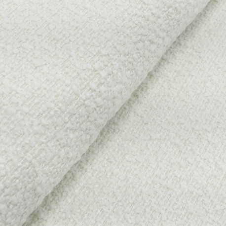 Tissu Bouclette Raisa Blanc