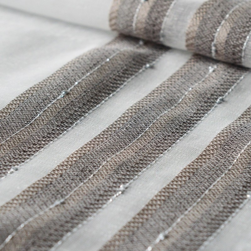 Tissu Voilage Etamine News Avec Lurex Chocolat