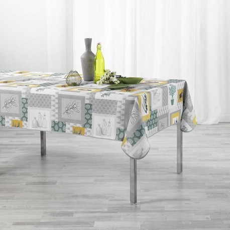 Nappe Imprimée Graziella Jaune et Vert