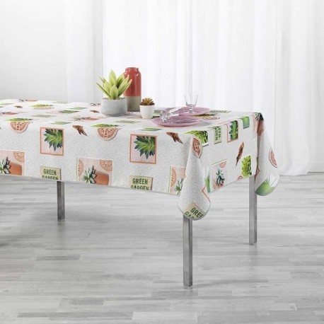 Nappe Imprimée Rectangulaire Lilly Blanc