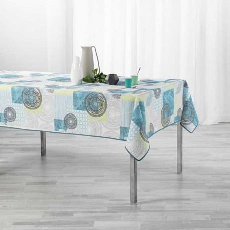 Nappe Imprimée Rectangulaire Peachy Bleu