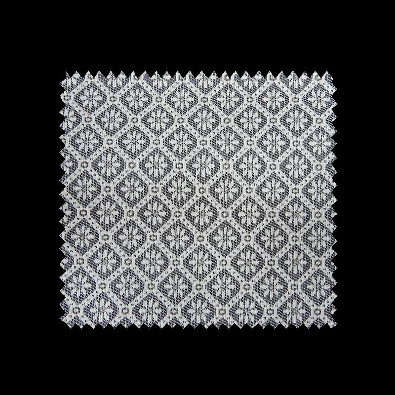 Tissu Jacquard Sweet Fleur Gris