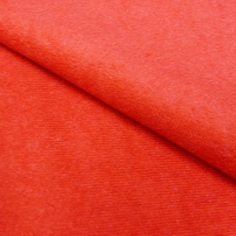 Tissu Velourette Unie Antelina Rouge