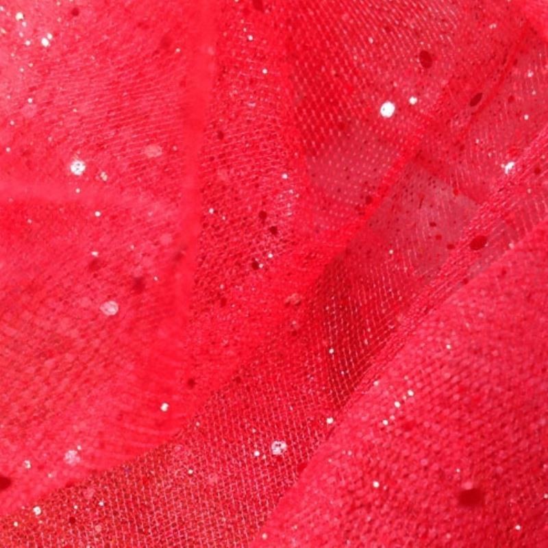 Tulle Paillettes Rouge