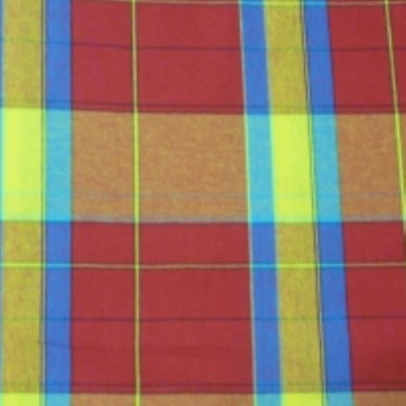 Tissu Madras Bordeaux