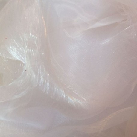 Tissu Organza Nylon Blanc