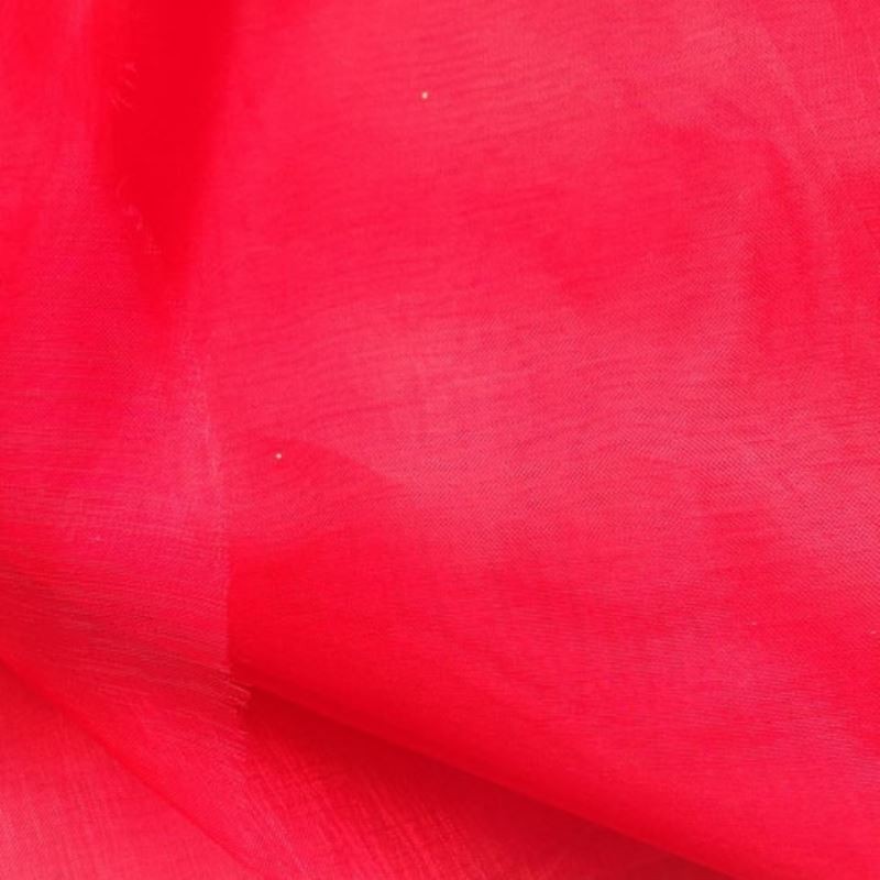 Tissu Organza Nylon Rouge