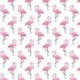 Tissu Cretonne Flamingo Creme Rose
