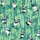 Tissu Panda Vert