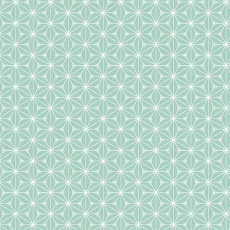 Tissu Fuji Imprimé Menthe