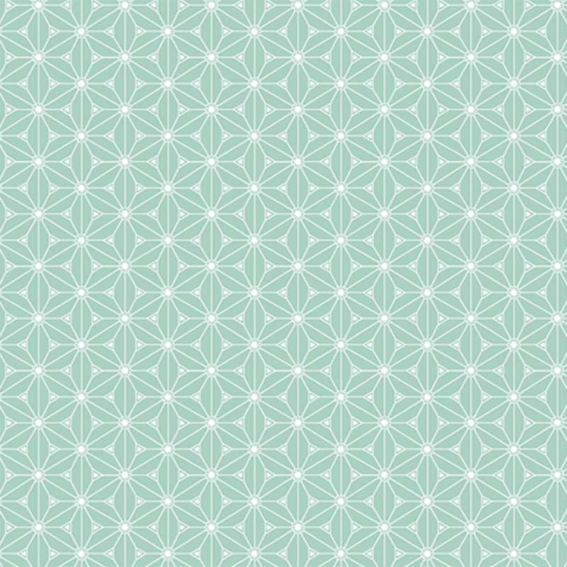 Tissu Fuji Imprimé Menthe