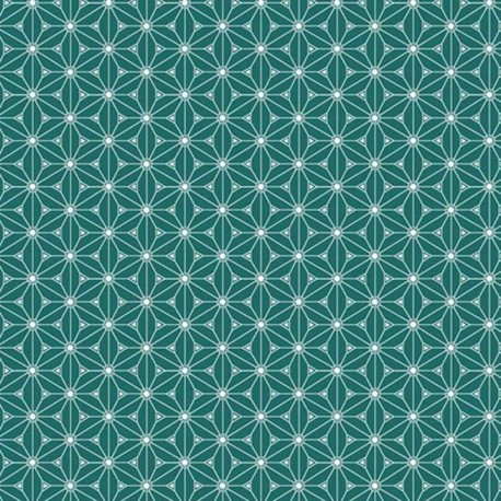 Tissu Fuji Imprimé Emeraude