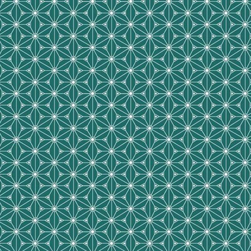 Tissu Fuji Imprimé Emeraude