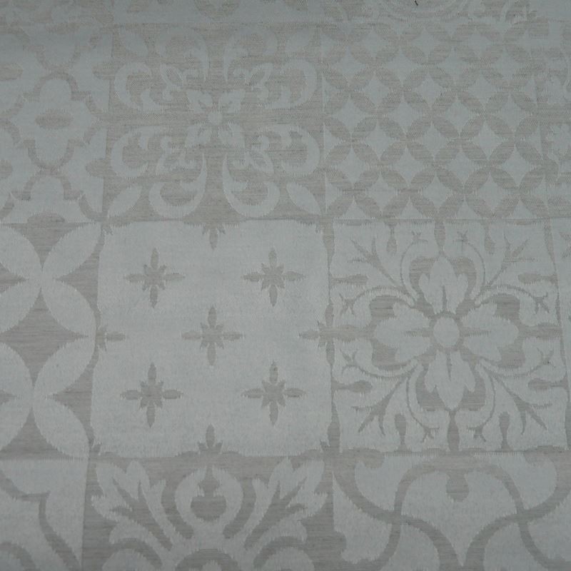 Tissu Jacquard Pise Enduit Gris Blanc