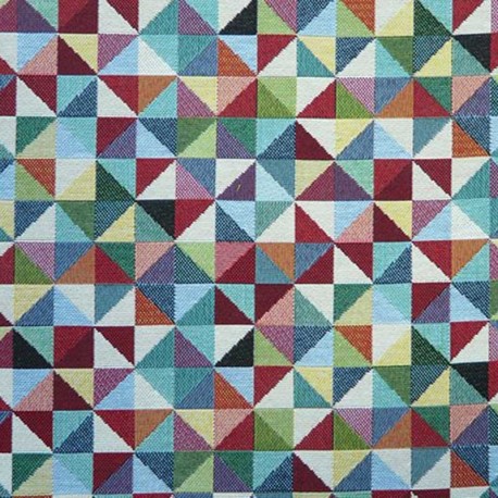 Tissu Jacquard Geo Triangle Multico