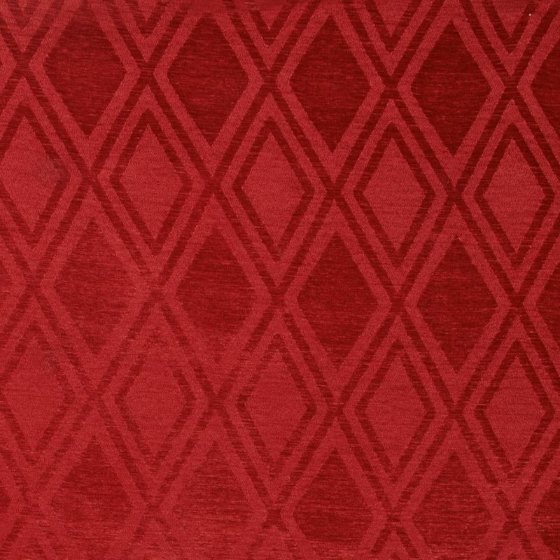 Tissu Jacquard Chenillé Sophia Losange Rouge