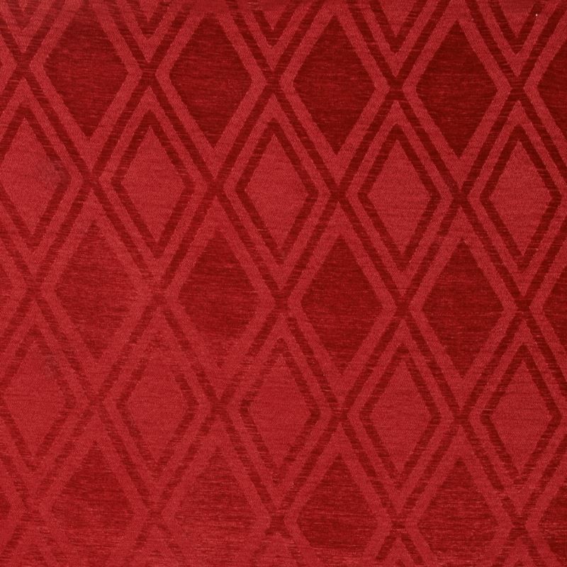 Tissu Jacquard Chenillé Sophia Losange Rouge