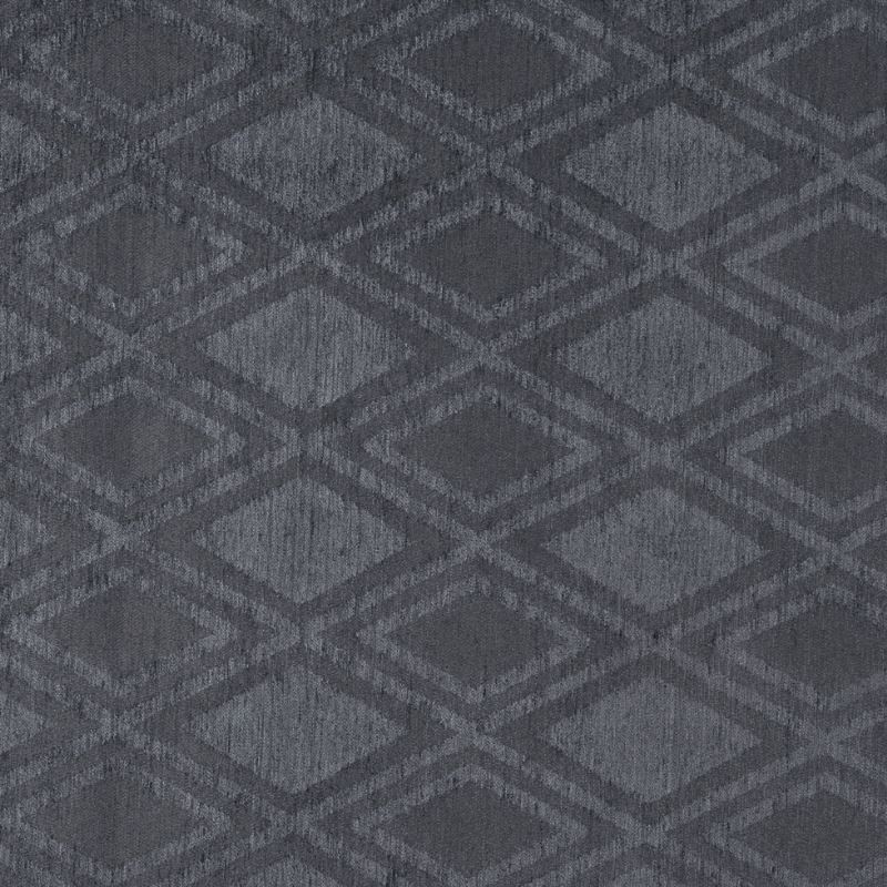 Tissu Jacquard Chenillé Sophia Losange Gris Anthracite