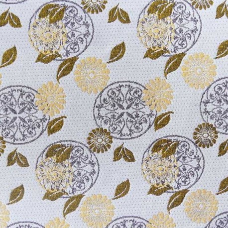 Tissu Jacquard Kabu Jaune