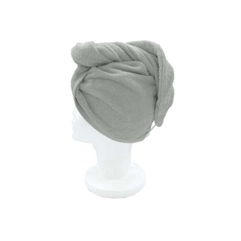 Serviette Sèche Cheveux Laura Gris