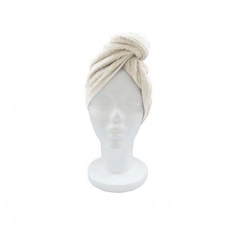 Serviette Sèche Cheveux Laura Taupe