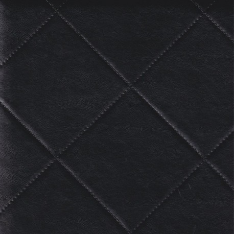 Tissu Simili Losange Noir