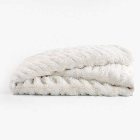 Maxi Plaid Zibeline Fausse Fourrure Neige