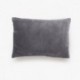 Coussin Garni Grizzly Fausse Fourrure Anthracite 