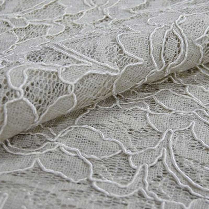 Tissu Dentelle Beige - Tissus des Ursules